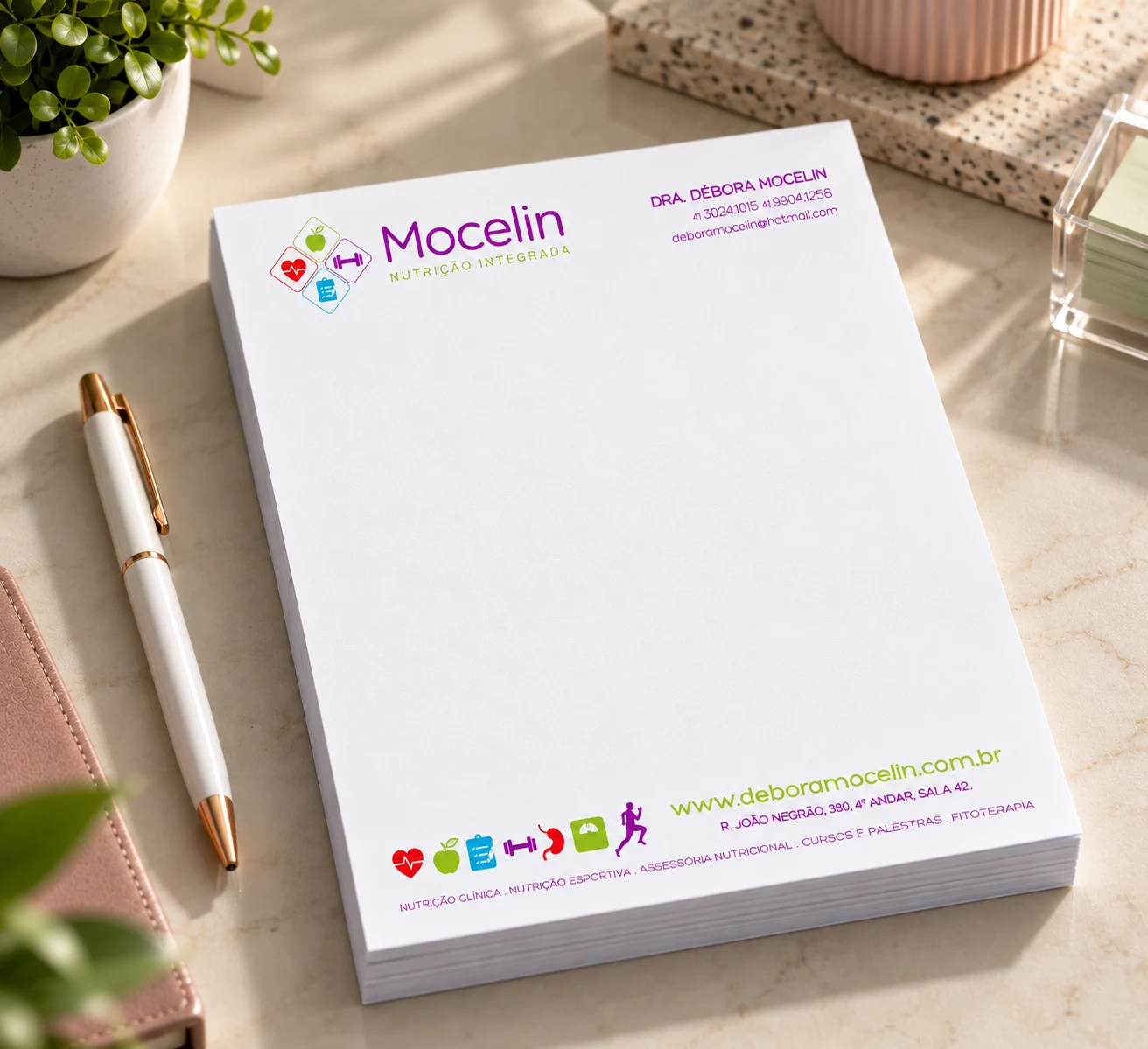 Bloco de receituário da Mocelin