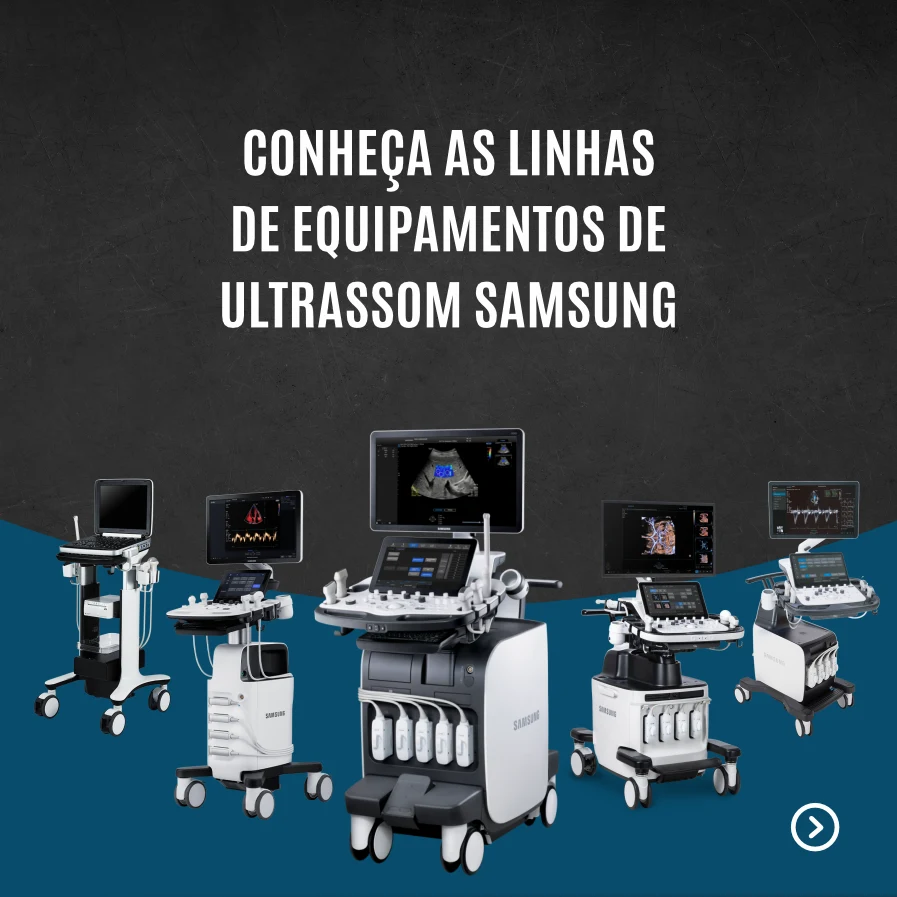 William Vogt, carrossel linhas de ultrassom Samsung, slide 1 de 5: capa: conheça as linhas de equipamentos de ultrassom Samsung
