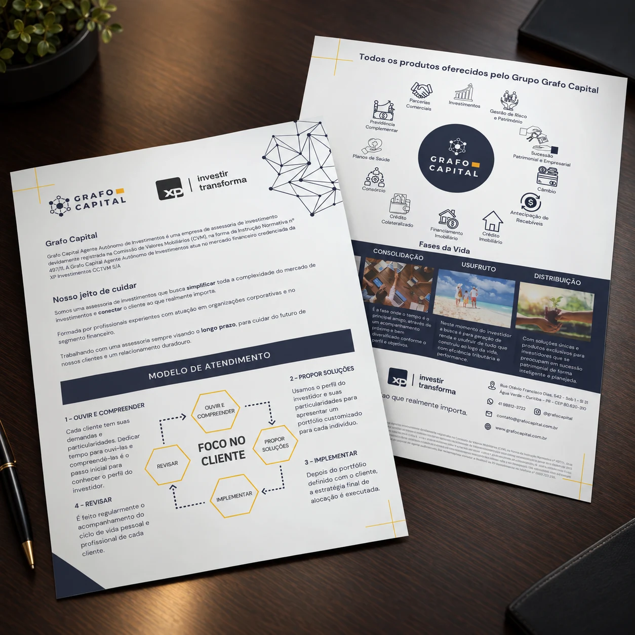 Folder institucional da Grafo Capital