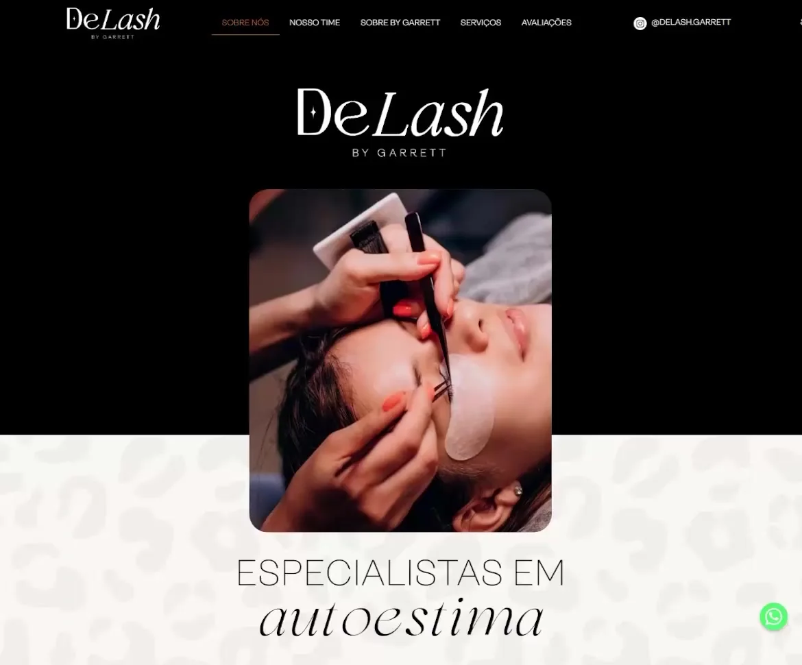 Print da home do site DeLash
