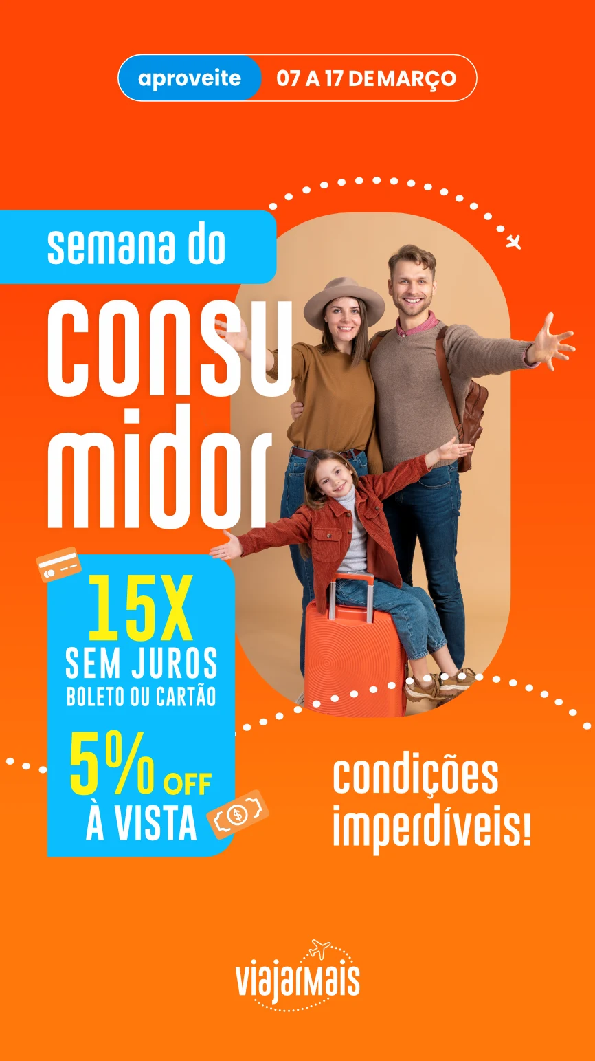 Story da Viajar Mais: semana do consumidor, com condições de pagamento