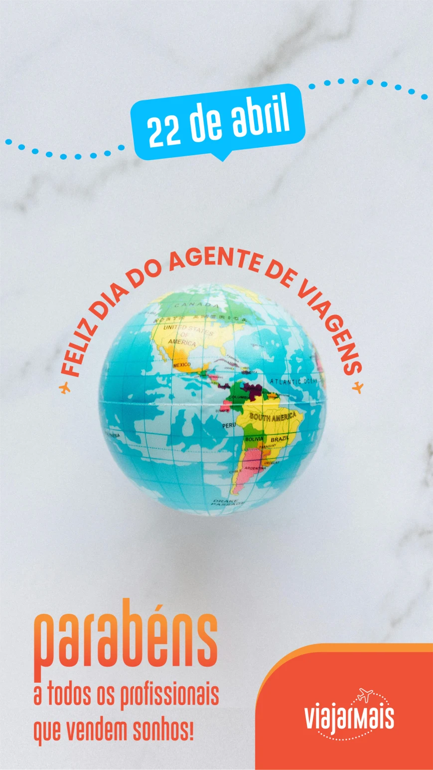 Story da Viajar Mais: parabéns pelo Dia do Agente de Viagens